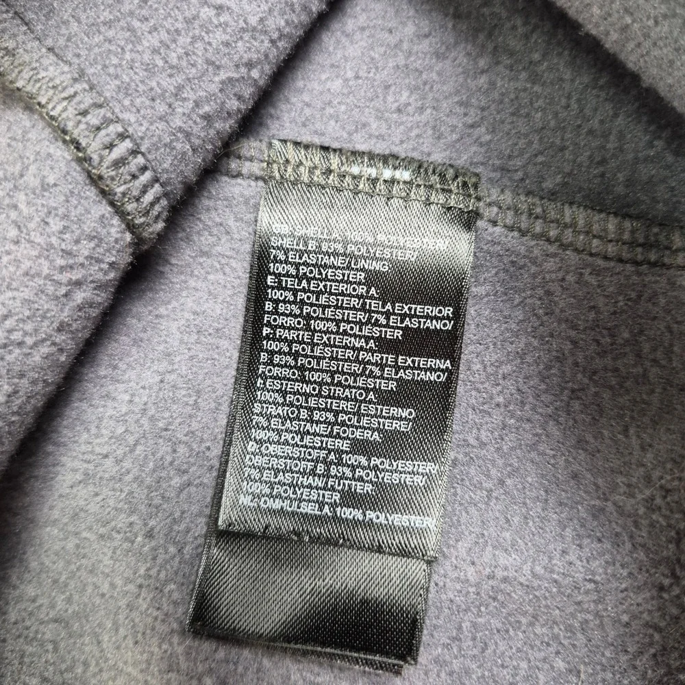 The North Face Mens L Quarter Zip Fleece Pullover Grey Red CY1061 Sweater